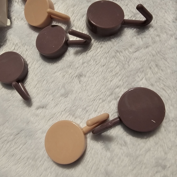 Brown and Pink Stick on Hooks - Perfect for Dorm Decor - Picture 2 of 2